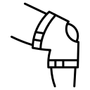 Knee brace support icon